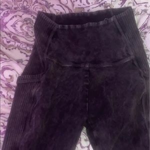 aerie offline ribbed leggings with pockets